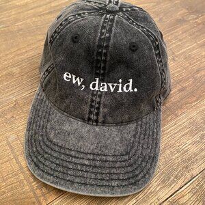 Ew David Schitt's Creek OTTO Faded Black Gray Baseball Cap Hat OS Adjustable